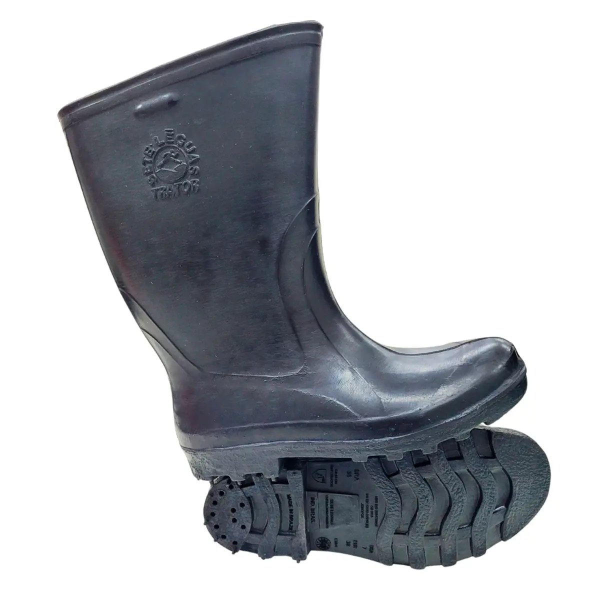 Bota de Borracha Trator Cano Curto Preta Sete Léguas