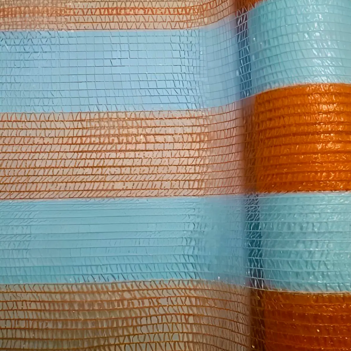 Tela Guarda Corpo Laranja e Branca -1,20x50mts