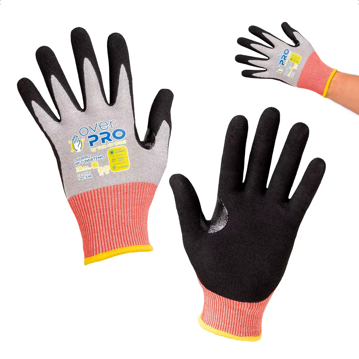 Luva Overpro 18F Tungstenio Volk