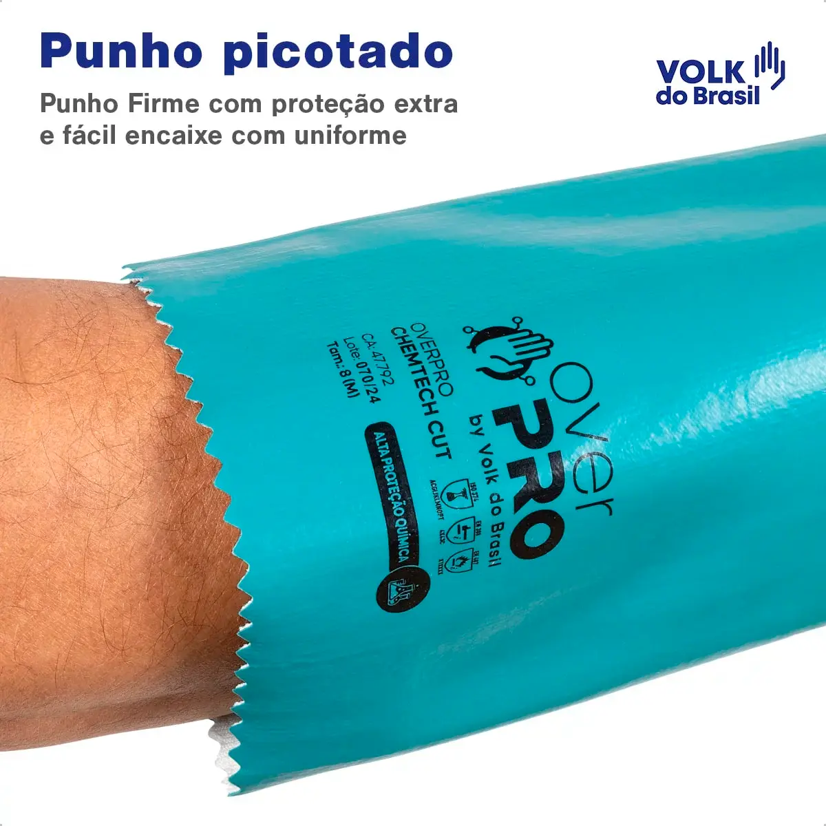 Luva Overpro Chemtech Cut Volk