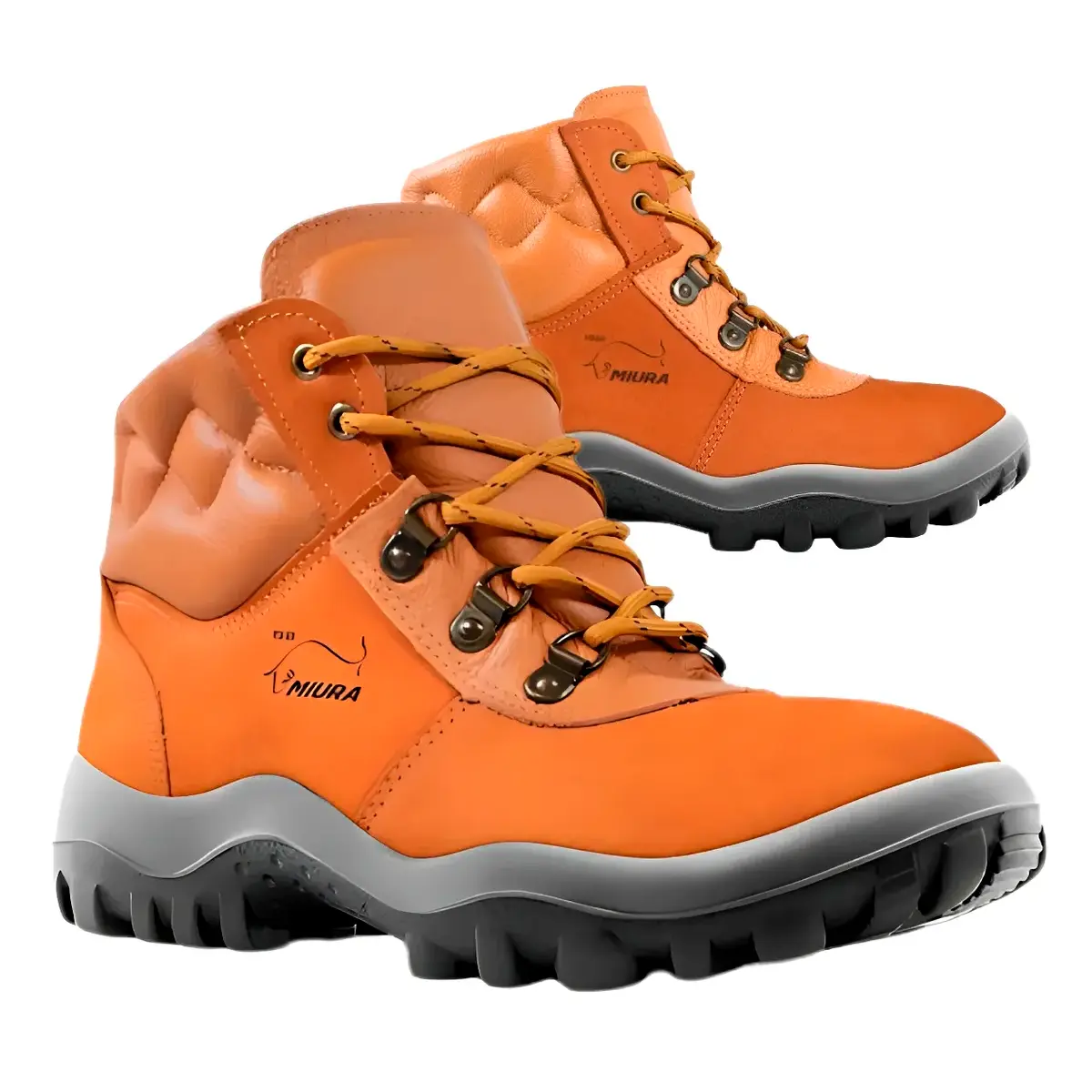 Botina Miura Nobuck Caramelo Bico PVC Safetline