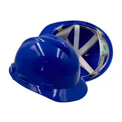 Capacete Azul Marinho com Suspensão Push Key - MSA