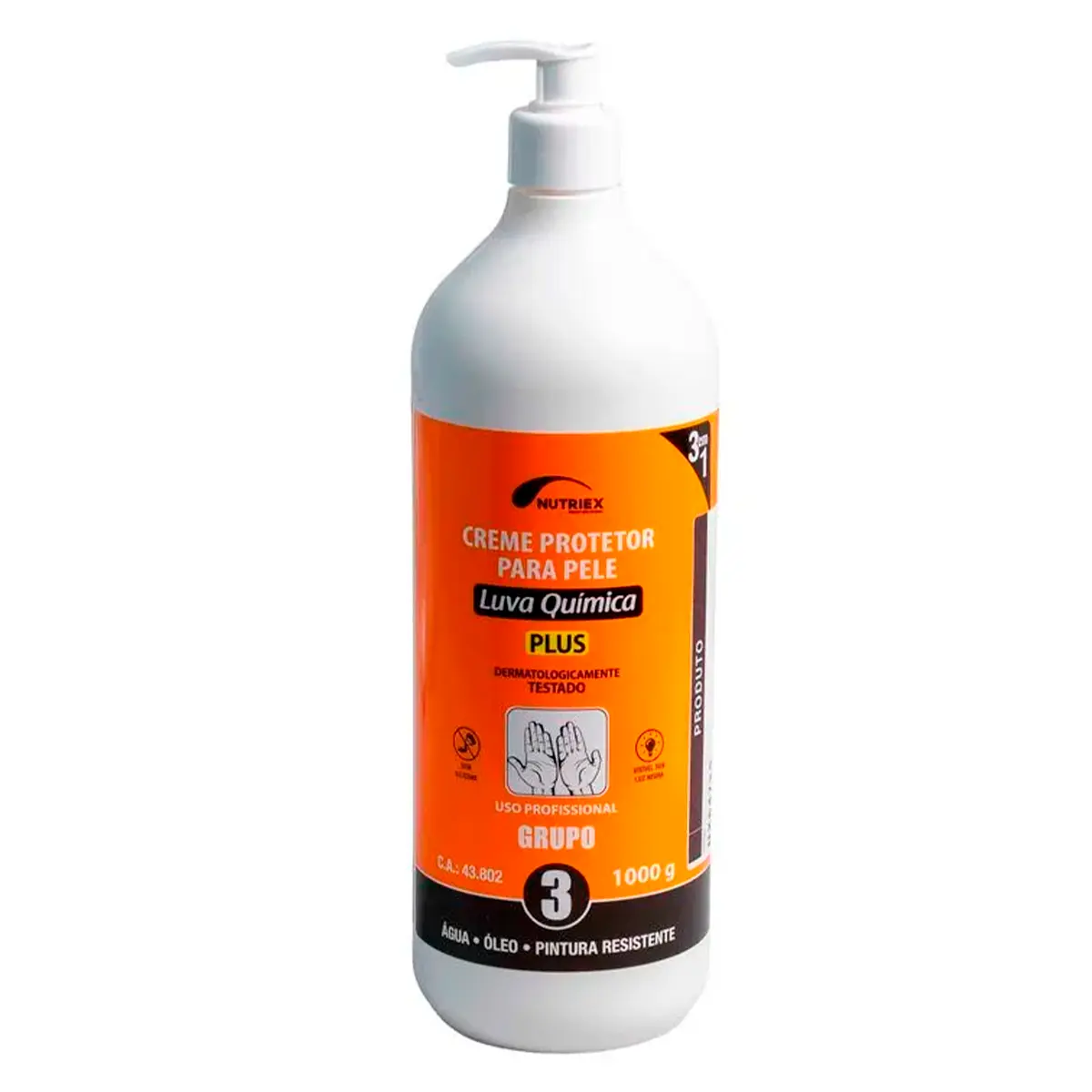 Creme proteção para Mãos Grupo 3 Nutriex - 1 Litro