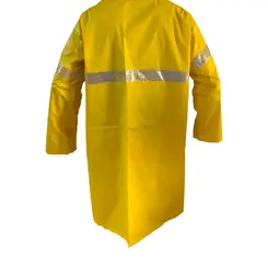 Capa de chuva Amarela Premium  com Refletivo e Manga Raglan