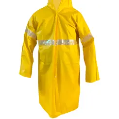 Capa de chuva Amarela Premium  com Refletivo e Manga Raglan