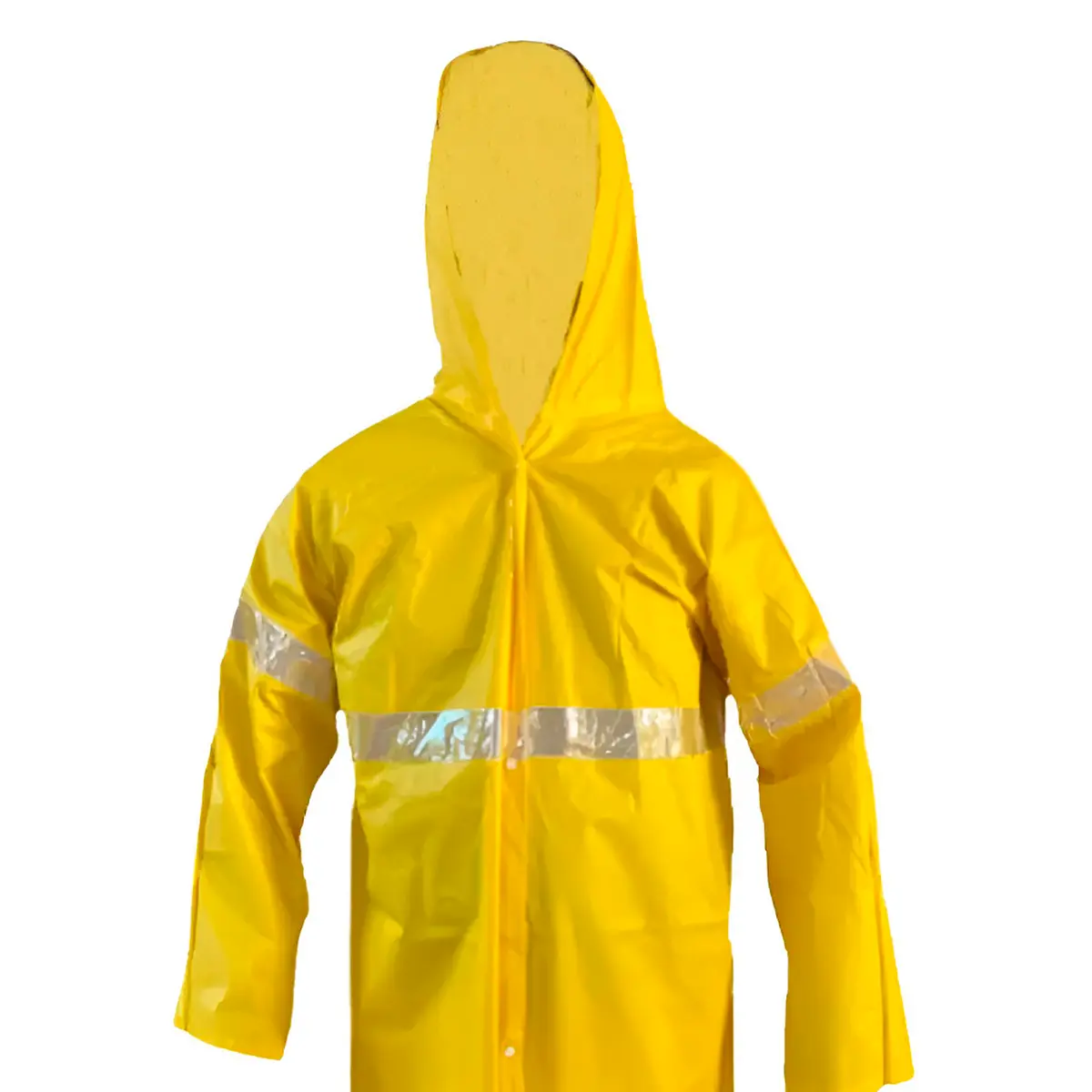 Capa de chuva Amarela Premium  com Refletivo e Manga Raglan