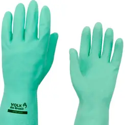 Luva de Látex Verde com forro em Verniz Silver - Volk