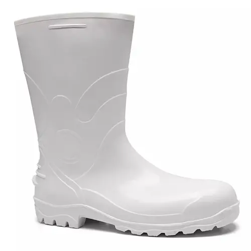 Bota Acqua Lev de PVC Cano Curto Branco com Bico de Aço - Bracol