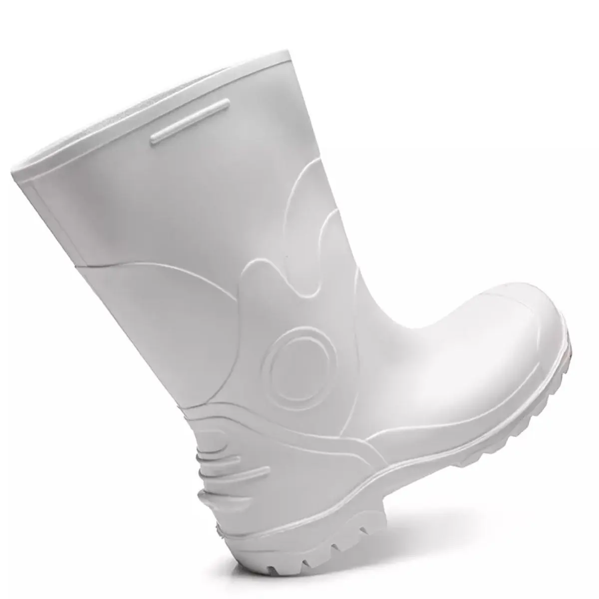 Bota Acqua Lev de PVC Cano Curto Branco com Bico de Aço - Bracol