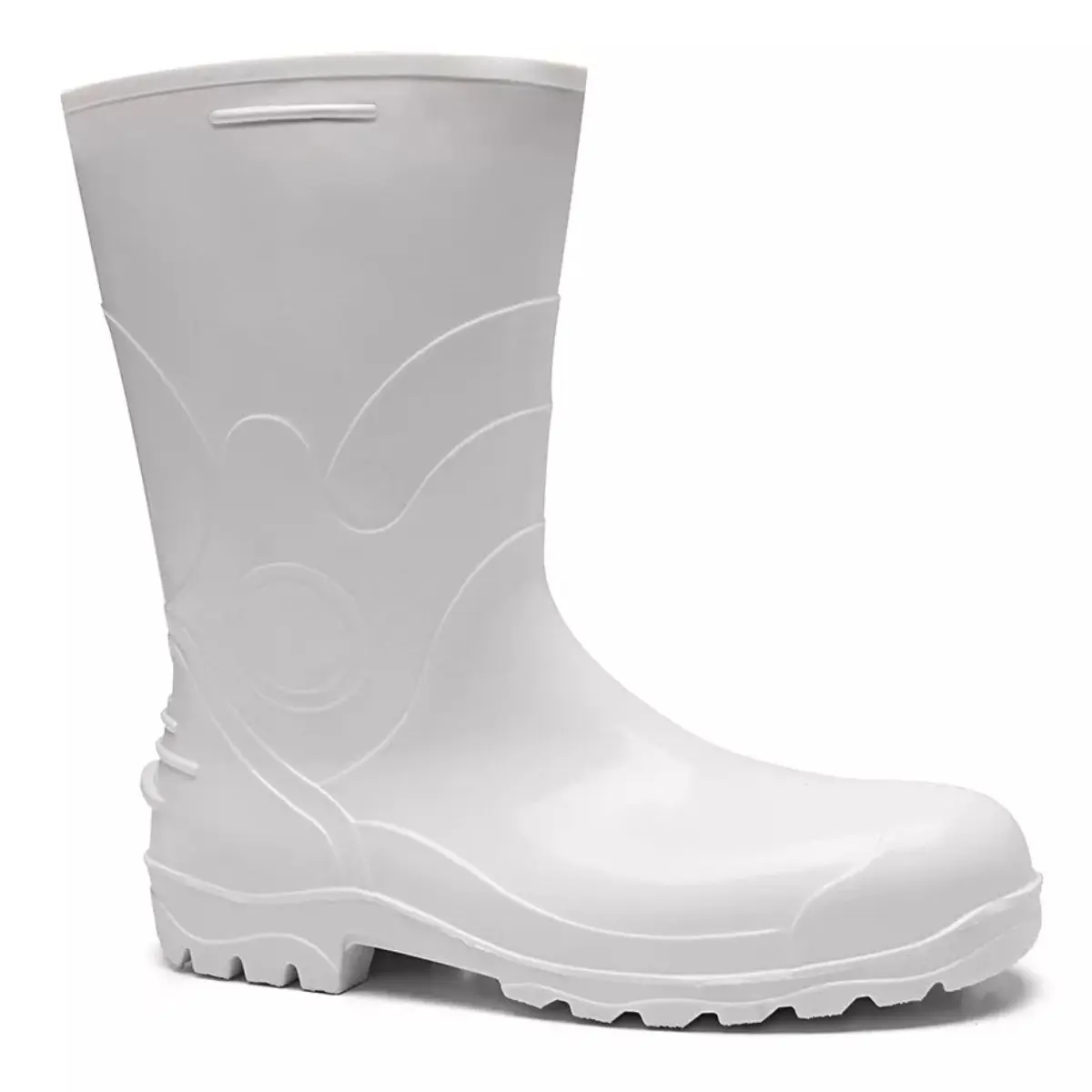 Bota Acqua Lev de PVC Cano Curto Branco com Bico de Aço - Bracol