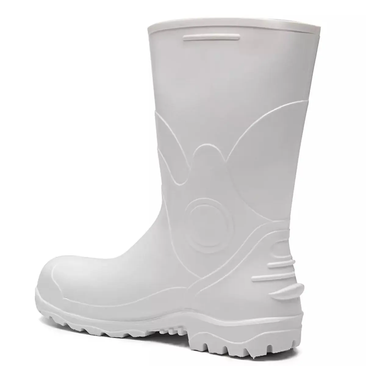 Bota Acqua Lev de PVC Cano Curto Branco com Bico de Aço - Bracol