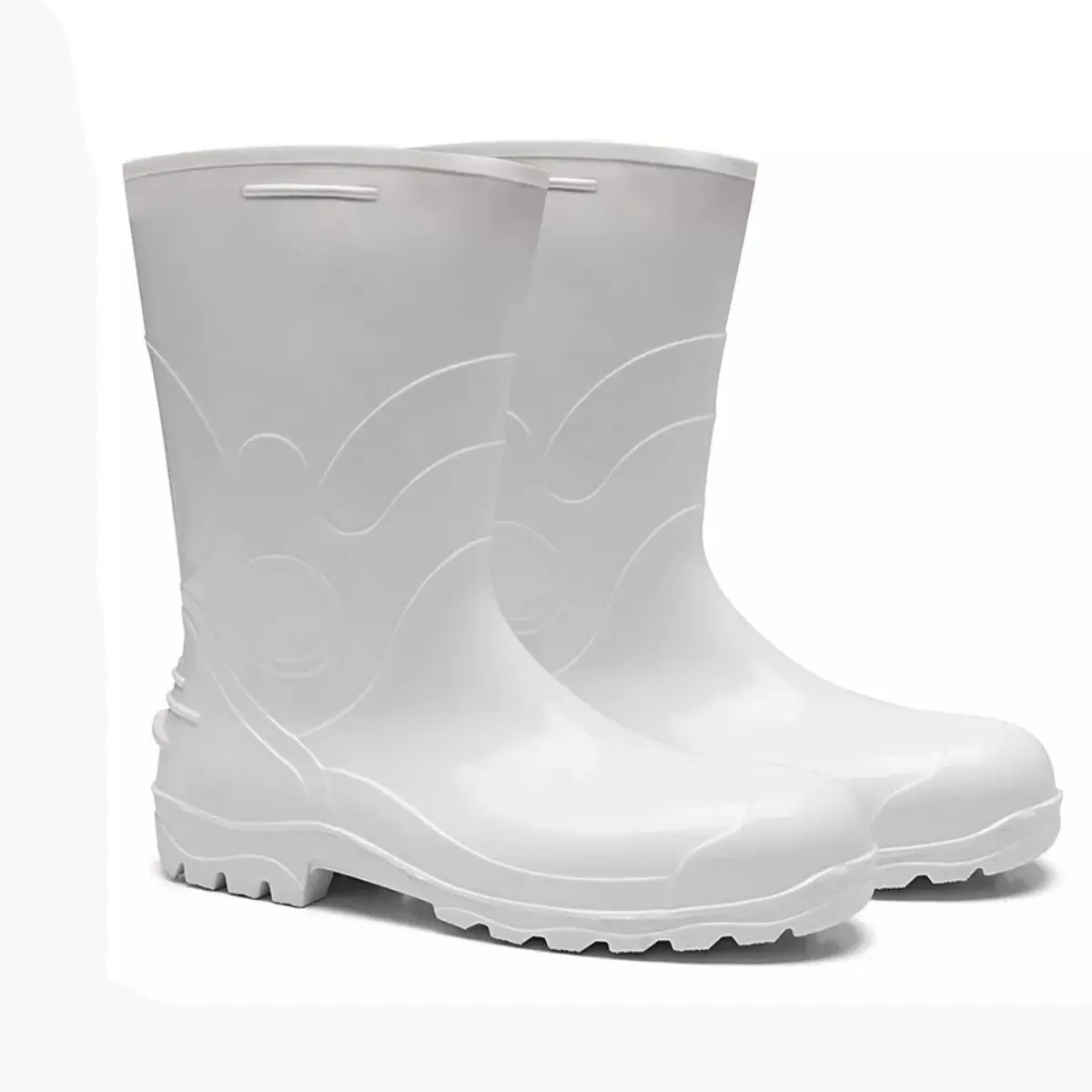 Bota Acqua Lev de PVC Cano Curto Branco com Bico de Aço - Bracol