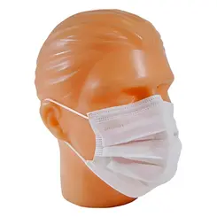 Máscara Retangular de TNT tripla com elástico e clip nasal 50 unidades - Prevemax