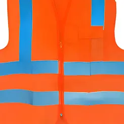 Colete Refletivo Laranja com 1 bolso - Plastcor
