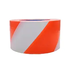 Fita Zebrada para Sinalização Laranja e Branca Plastcor rolo 200m