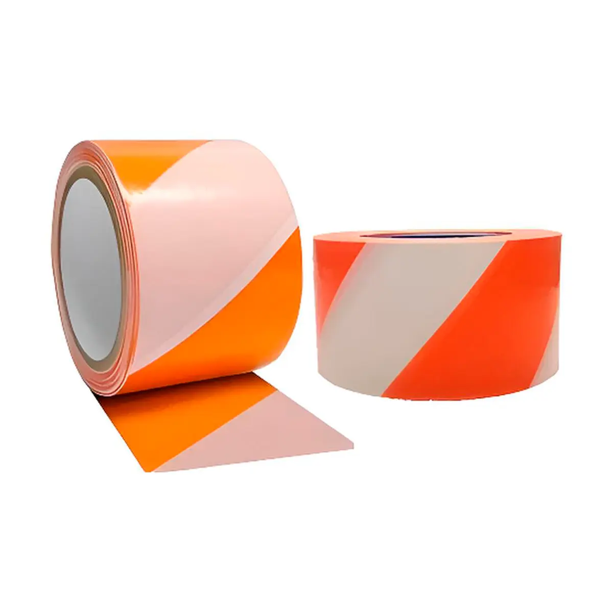 Fita Zebrada para Sinalização Laranja e Branca Plastcor rolo 200m