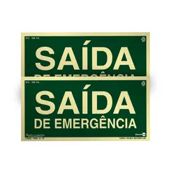 Placa 24x12 Saída de Emergência - Encartale