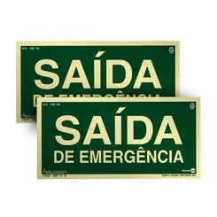 Placa 24x12 Saída de Emergência - Encartale