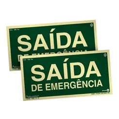 Placa 24x12 Saída de Emergência - Encartale