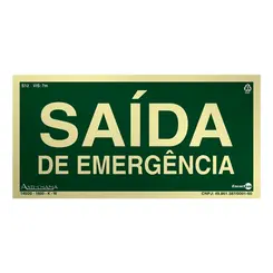 Placa 24x12 Saída de Emergência - Encartale